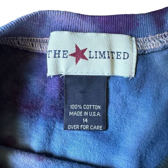 The Limited America Clothing Store Vintage Women's T-Shirt 14 L Ice Dyed Tie Dye - Picture 3 of 11